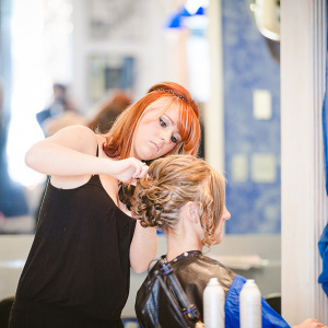 split endz salon wedding hair